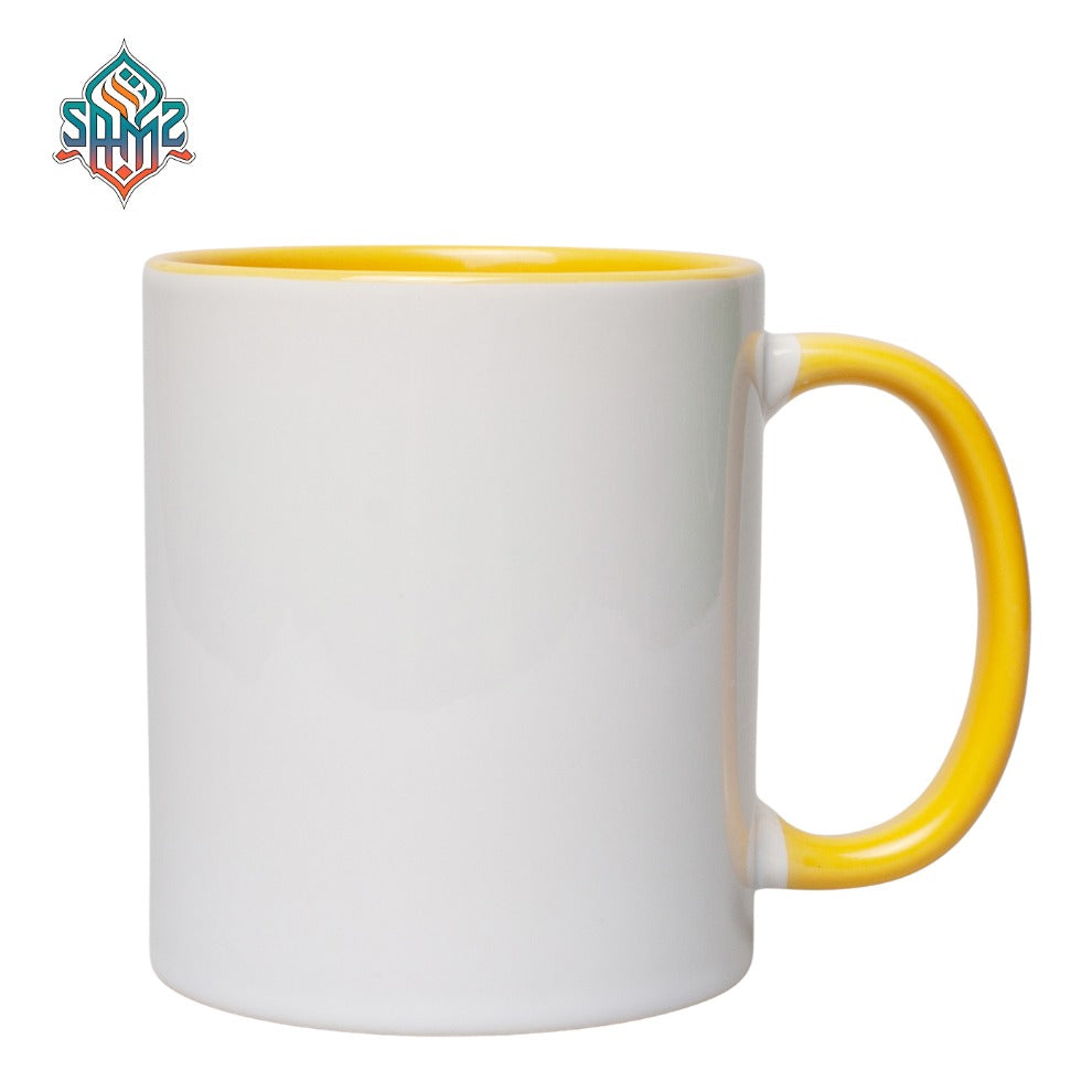 Custom Two Tone Mug 11oz – Personalized Mug with Your Photo, Logo or Text | Colored Handle & Inside Sublimation Mug | Custom Coffee Mug | SAMZ24