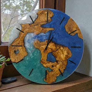 Resin Earth Clock Resin Clock