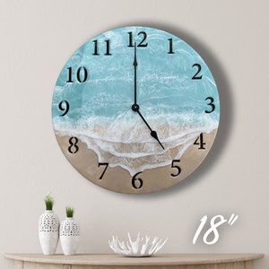 Beach Clock Resin Clock