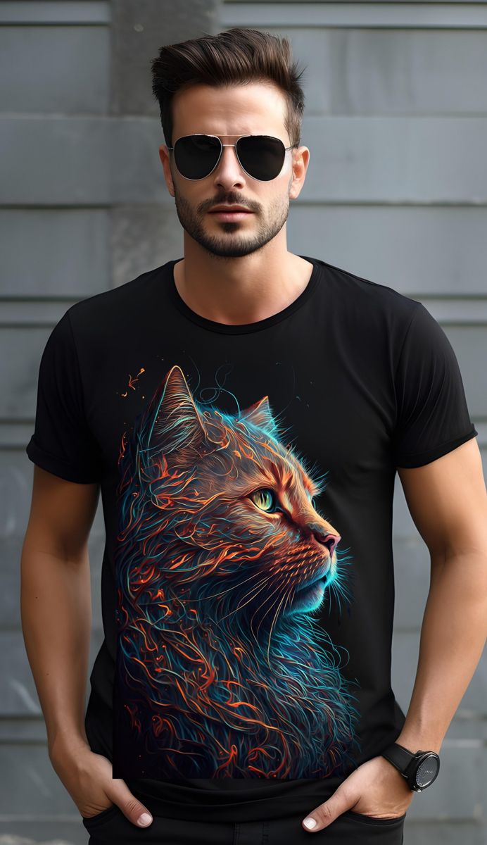 Cat Head T-Shirt Tshirt
