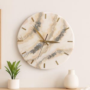Marble Wall Clock Resin Clock