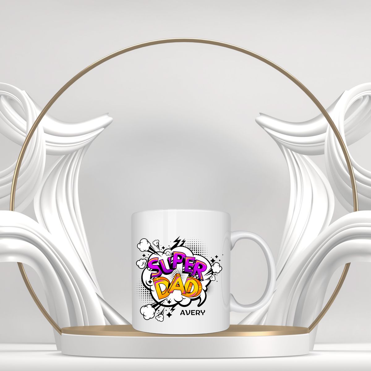 Personalized Super Dad Mug