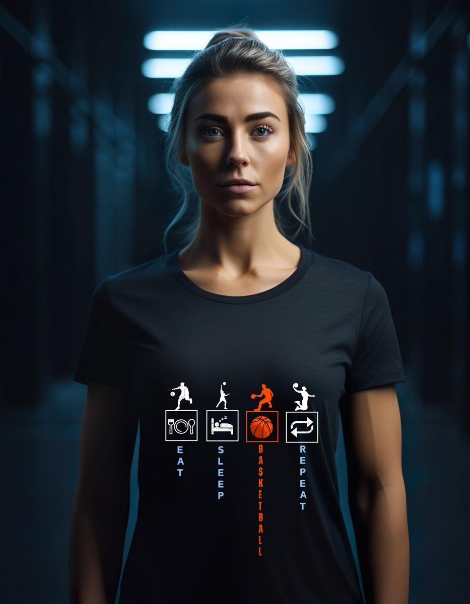 Eat Sleep Basketball Repeat T-Shirt Tshirt