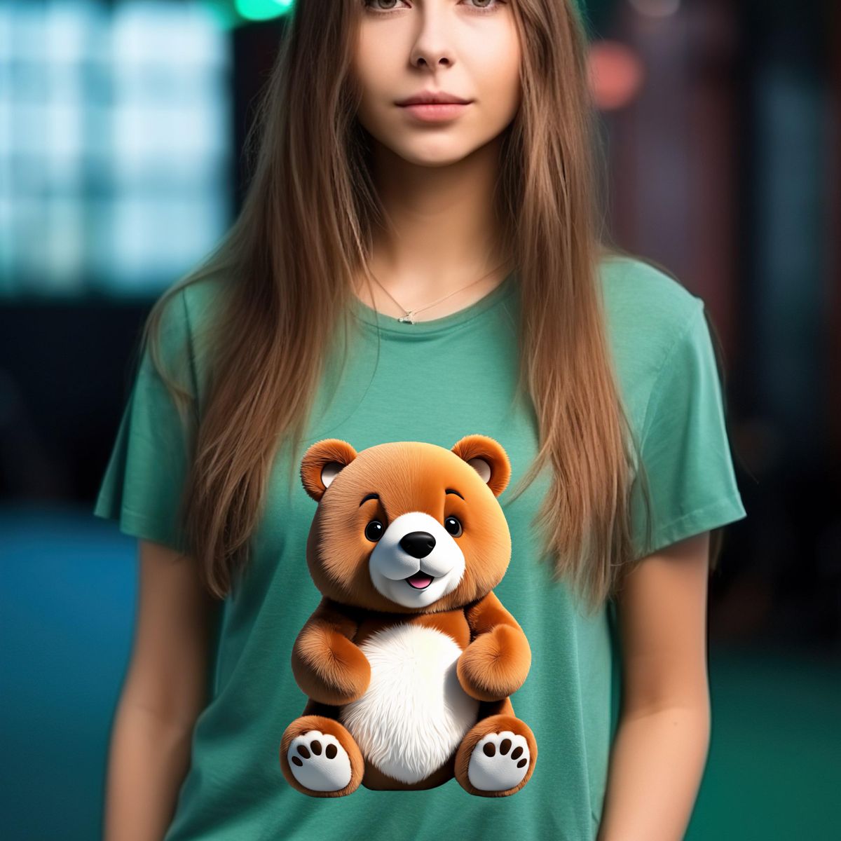 Cute Cartoon Brown Bear Graphic T-Shirt Tshirt