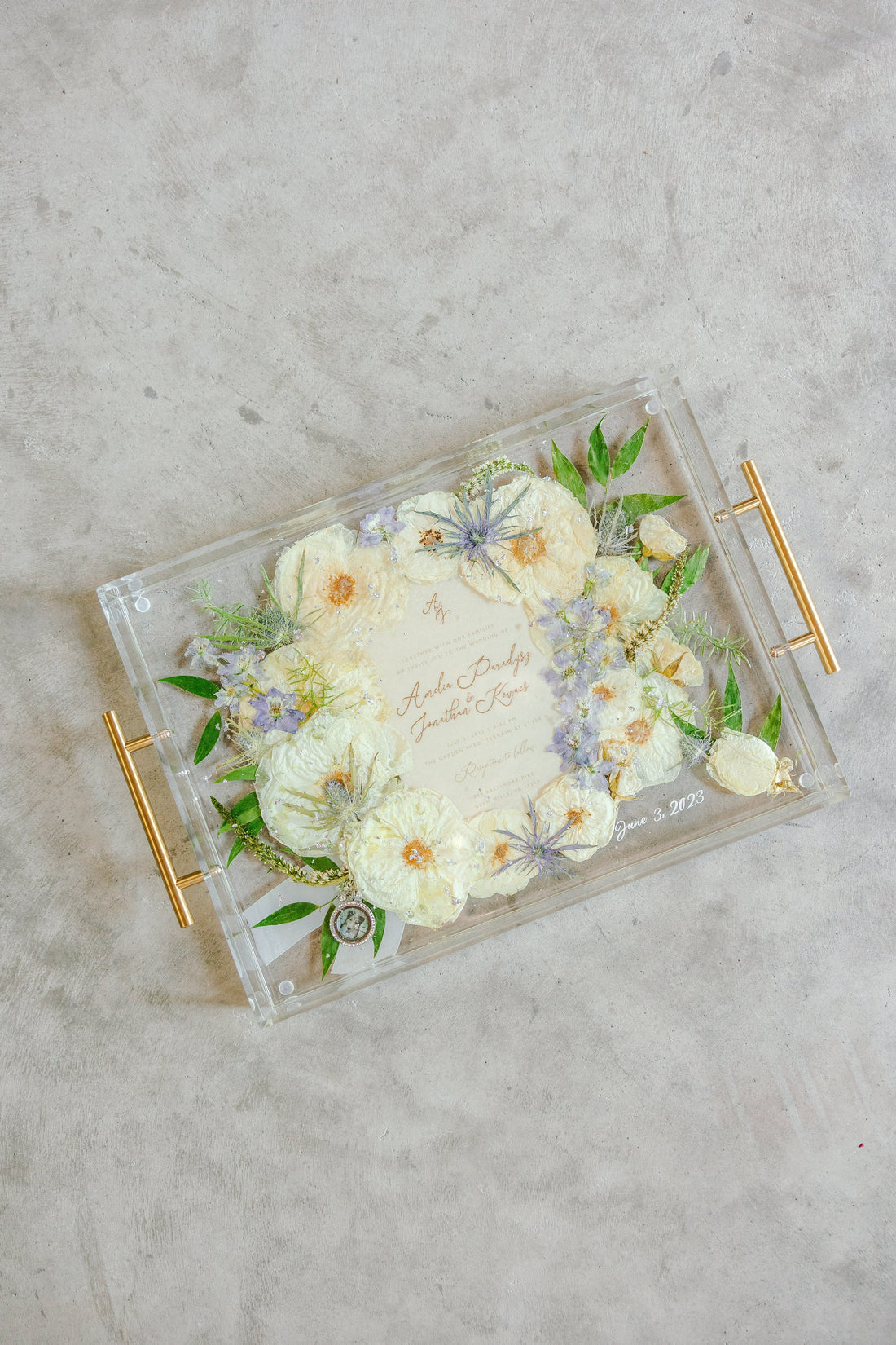 Resin Wedding Invitation Tray