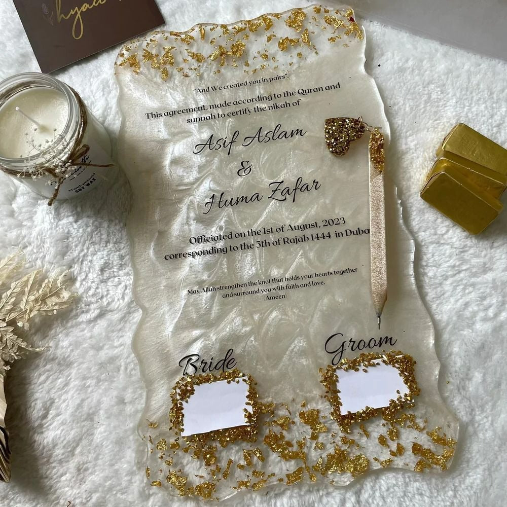 Customized  Wedding Invitation Resin