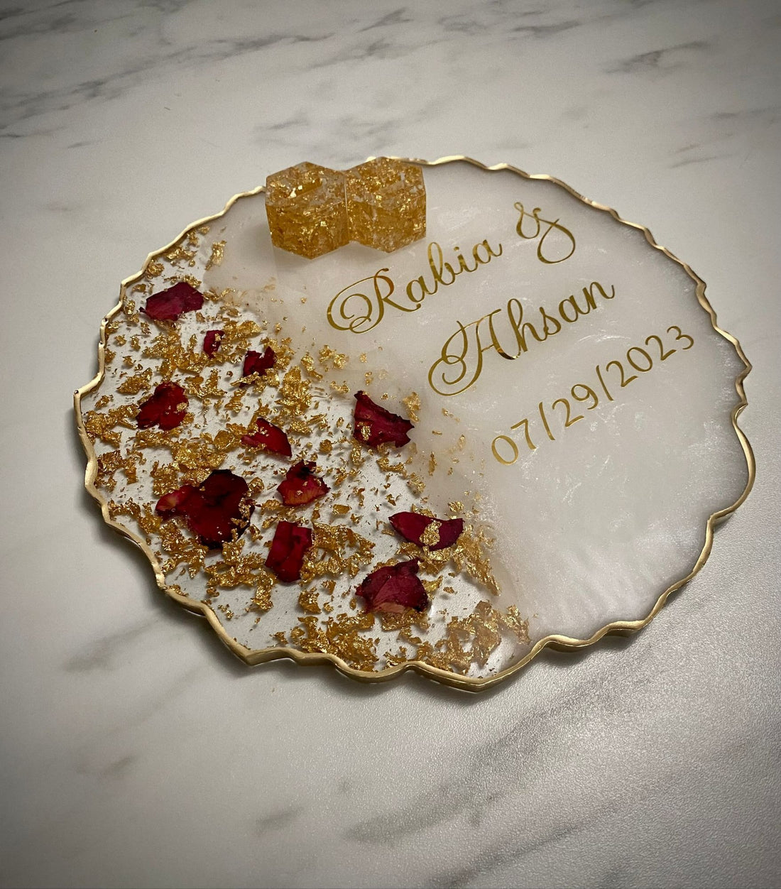 Personalized Resin Coaster