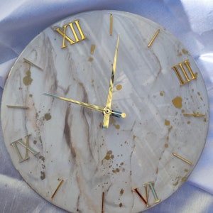 Marble Effect Wall Clock Resin Clock