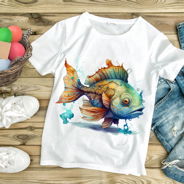 Watercolor Fish T-Shirt Tshirt