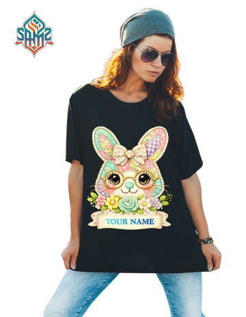 Personalized Easter / Ostern Bunny T-Shirt – Custom Name Easter Shirt, Cute Bunny Floral Tee, Kids Easter Shirt, Family Matching Easter Shirts, Custom Easter Gift | SAMZ24
