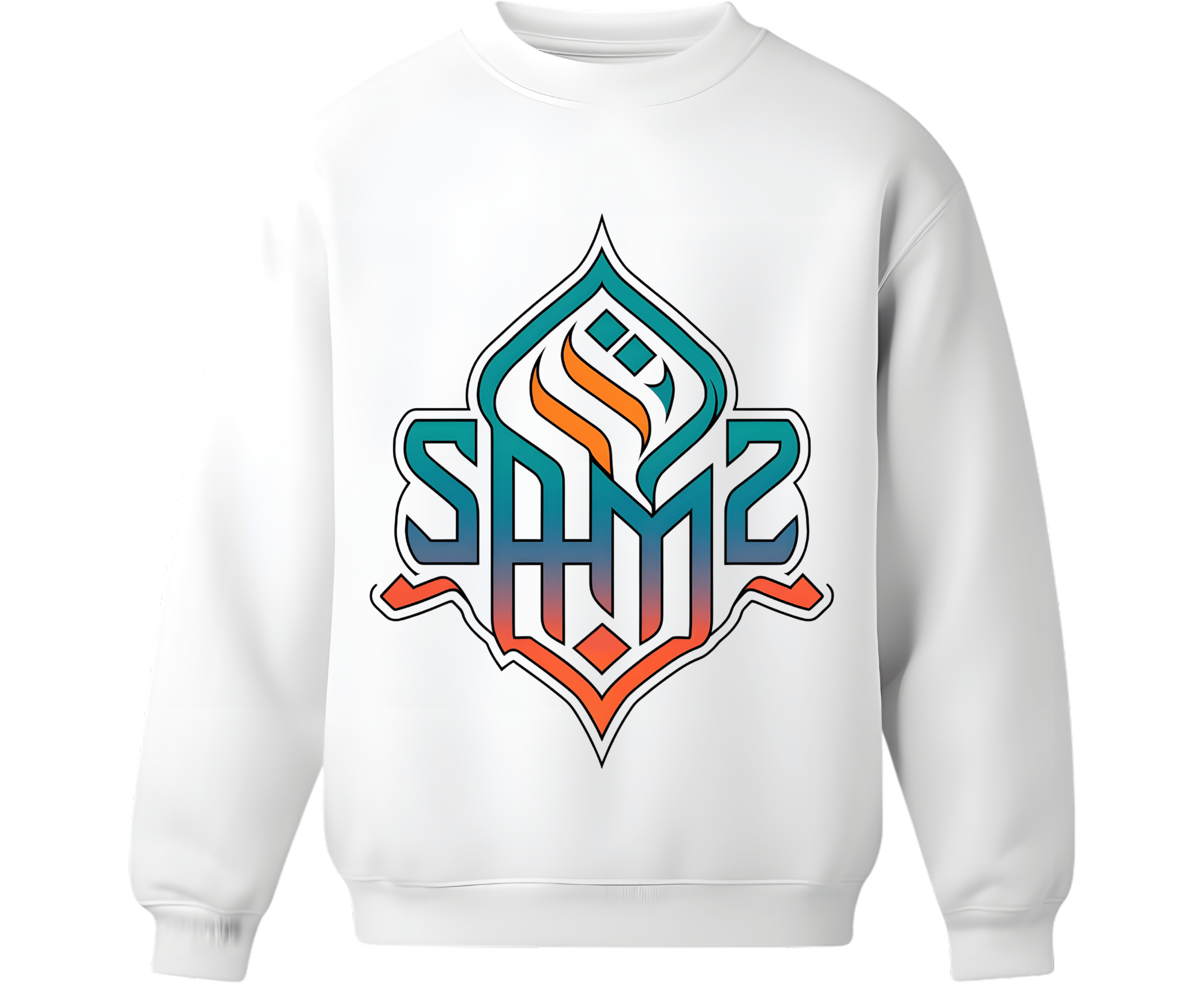 SAMZ Official Logo Sweatshirt – Premium White Crewneck Branded Apparel