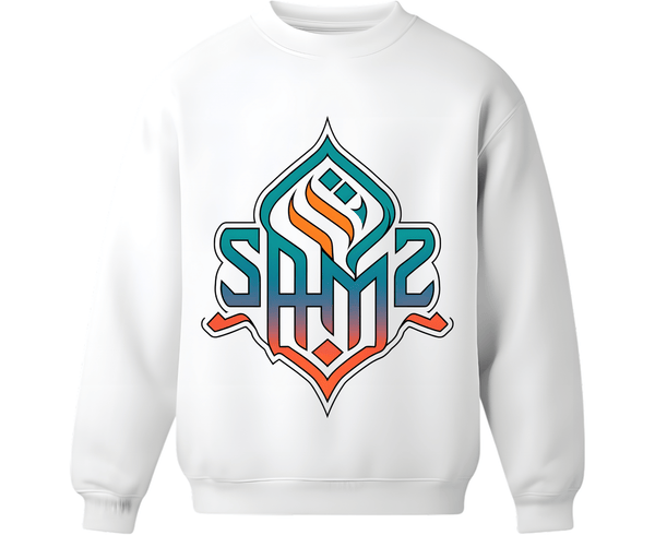 SAMZ Official Logo Sweatshirt – Premium White Crewneck Branded Apparel
